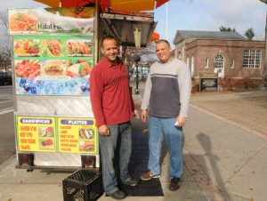 Elsayad Abdelgalio (r) a co-owner with Ahmed Elsayad of The New York Halal Food 